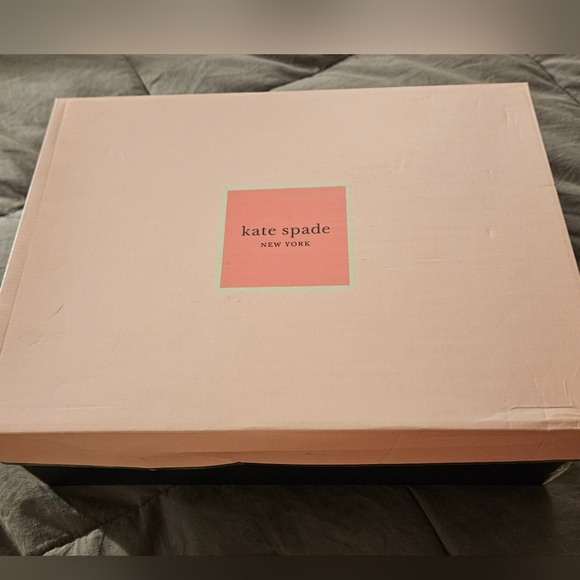Kate Spade Pink Empty Gift Box Green Tissue Paper Dust Bag Shopping Set Boots - Picture 10 of 15